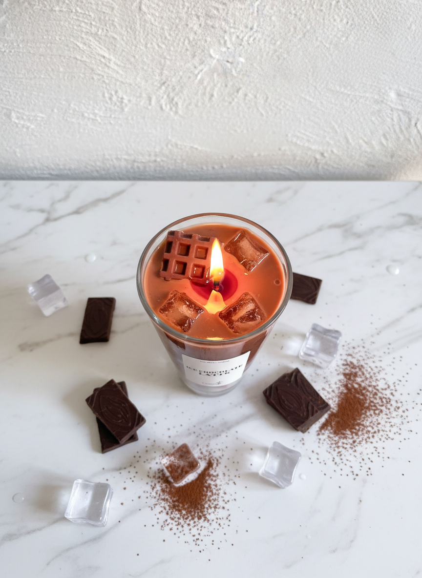 Ice Chocolate Latte Duftkerze - Seitenansicht