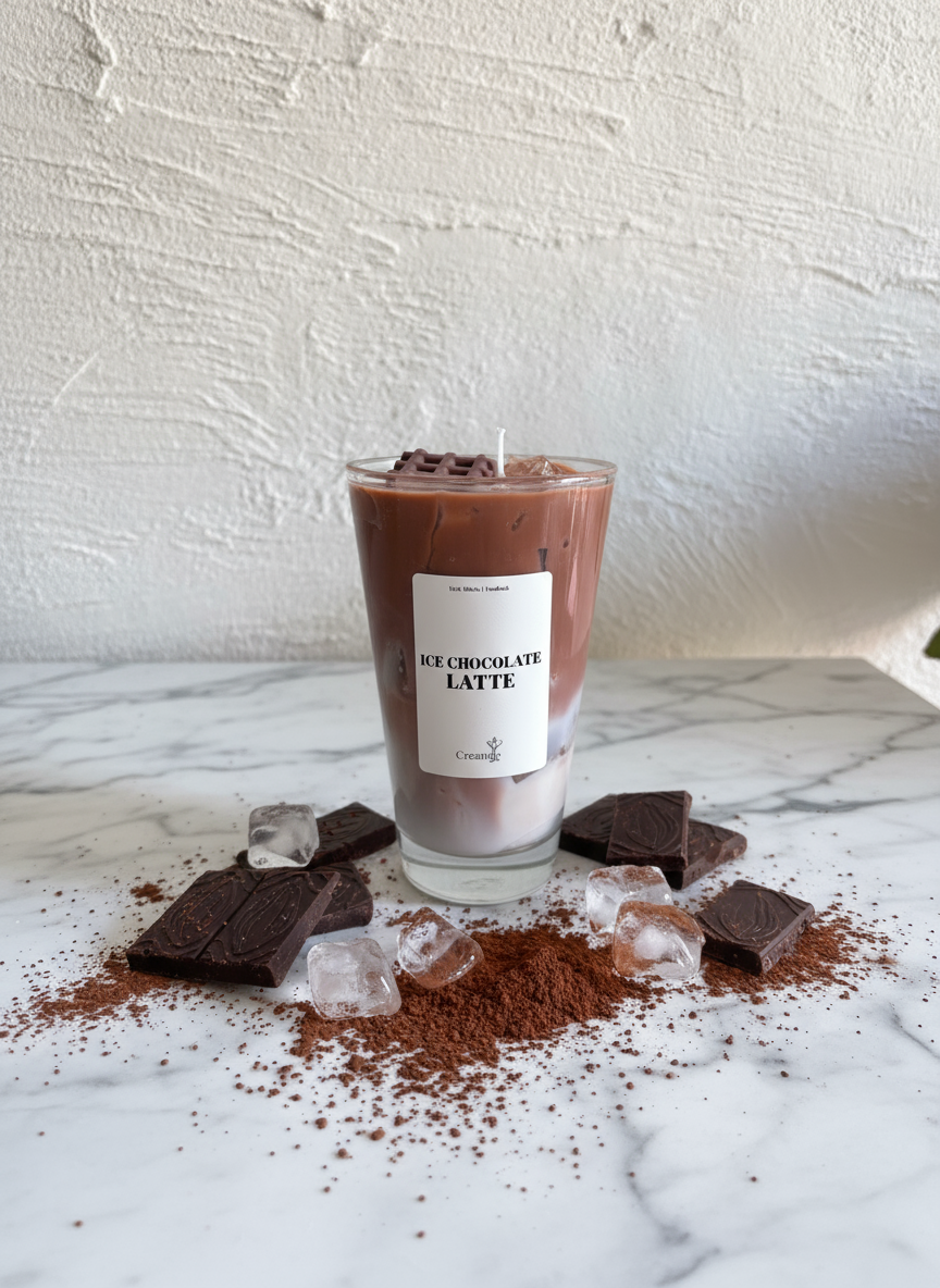 Ice Chocolate Latte Duftkerze - Frontalansicht