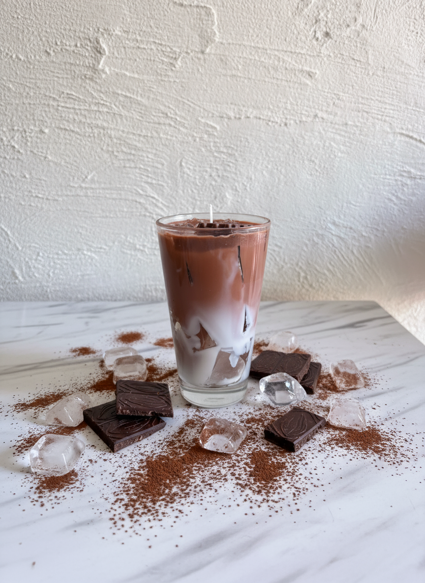 Ice Chocolate Latte Duftkerze - Seitenansicht