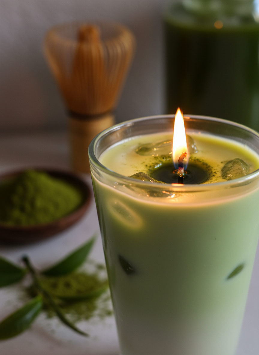 Close-up Macro Shot Matcha