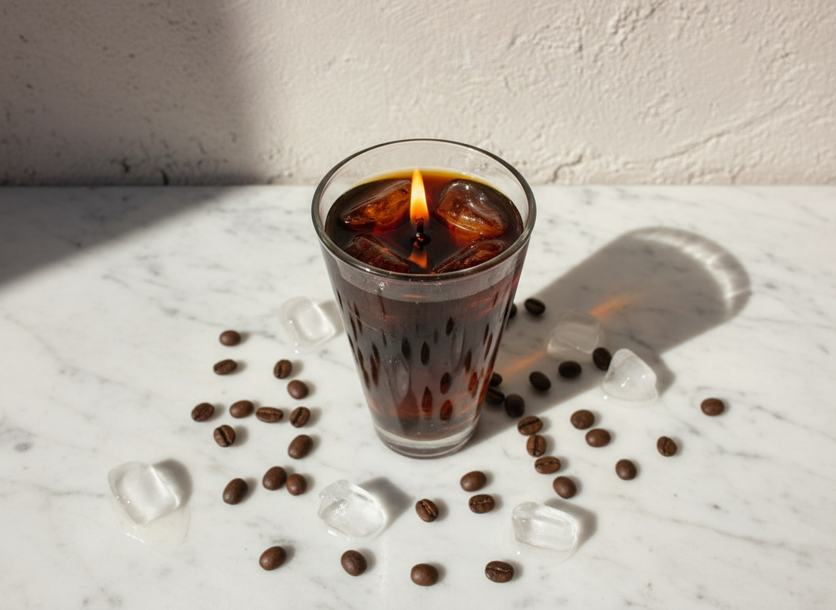 Cold Brew Burning Top View Textured