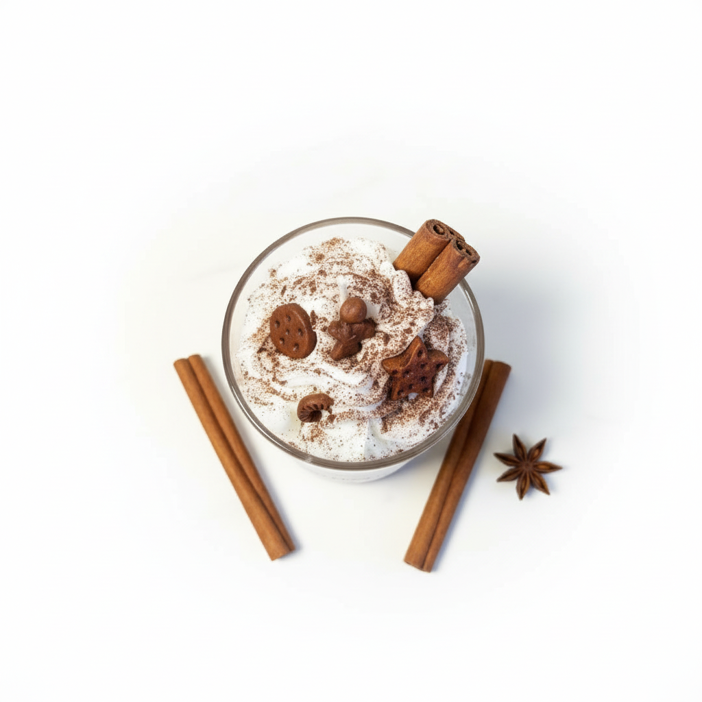 Hot Chocolate Kerze von oben - heller und schlichter