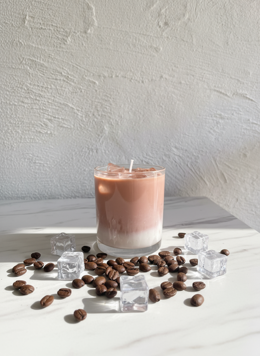 Ice Coffee Back View Textured Wall