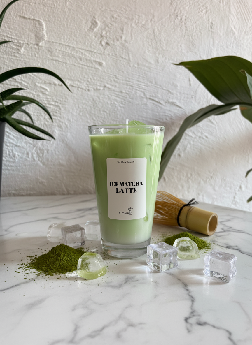 Ice Matcha Front View Unlit Perfect Marble