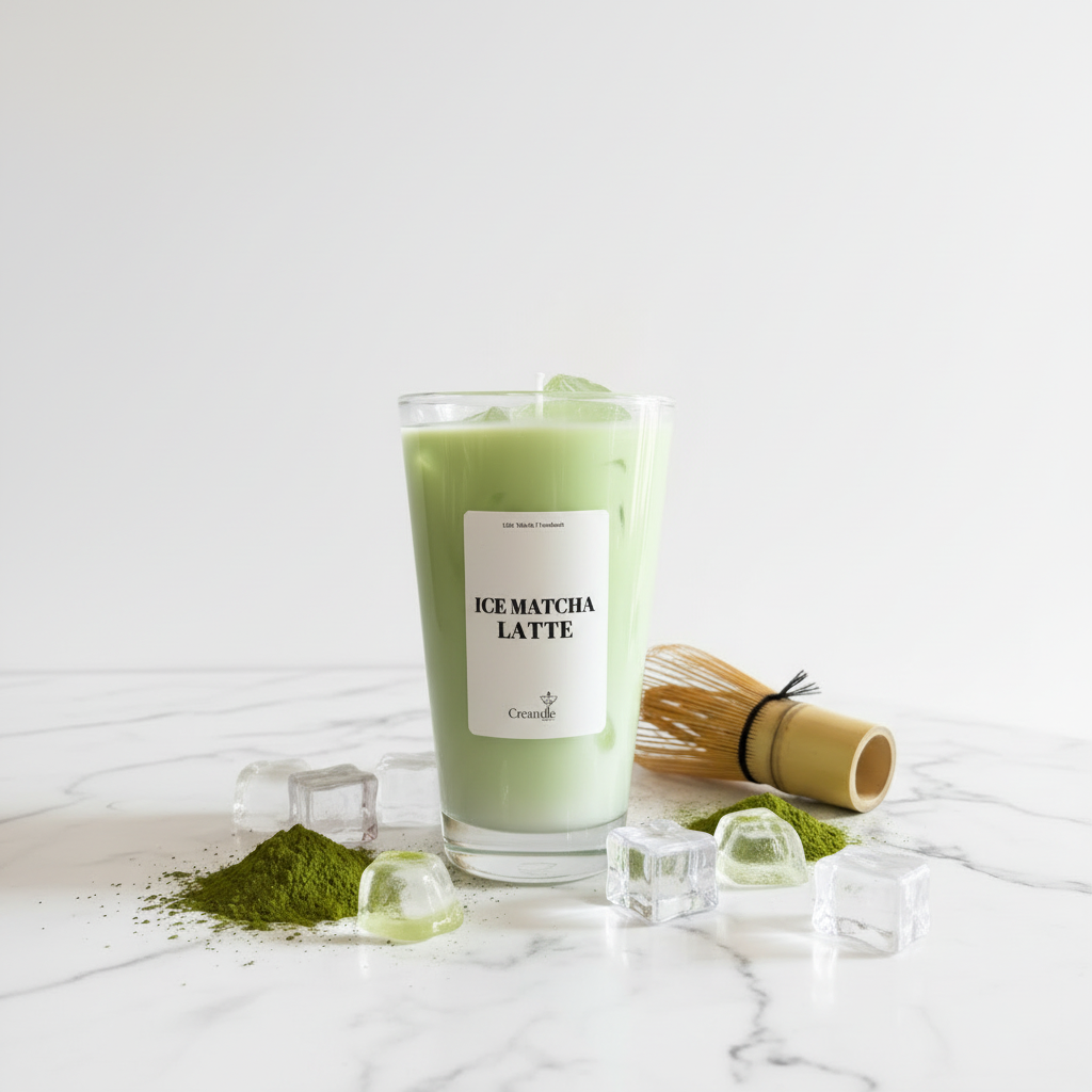 Ice Matcha Latte mit Deko