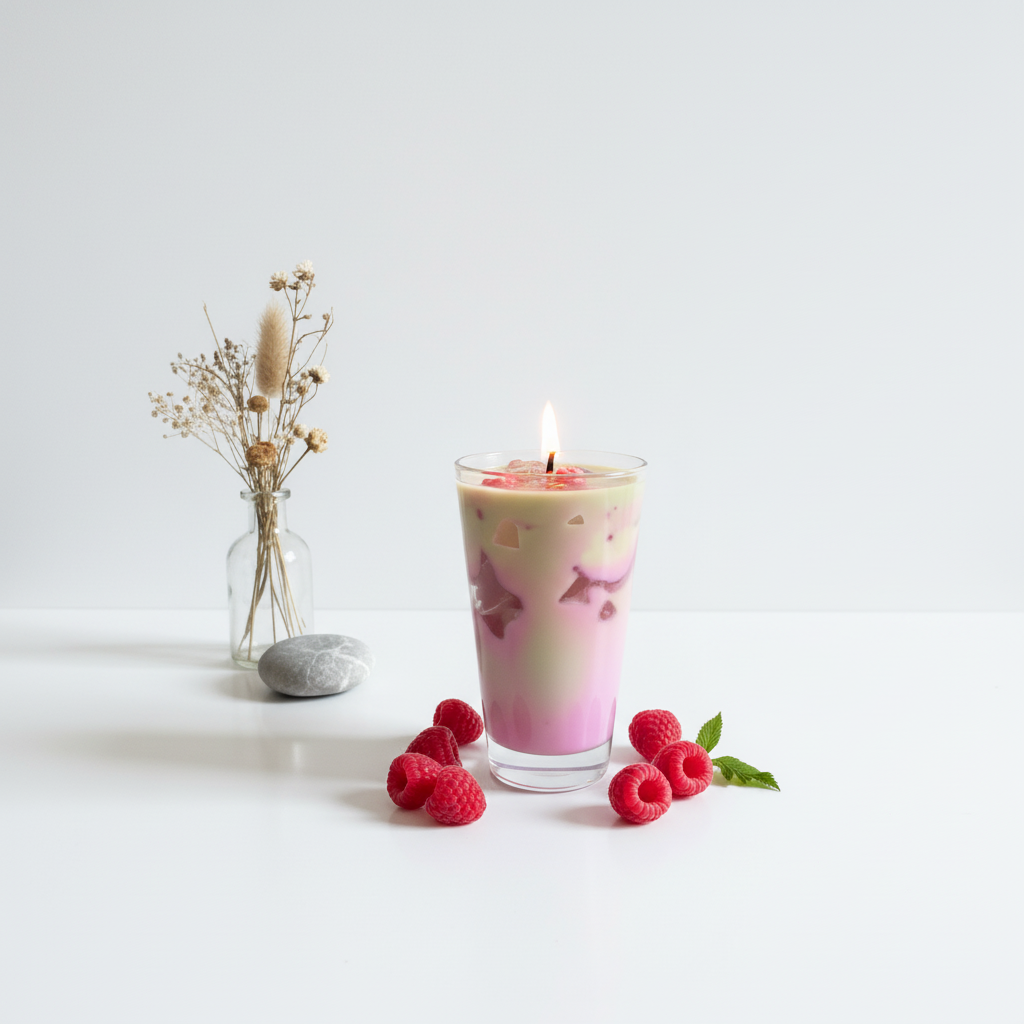 Ice Raspberry Latte - mit Himbeeren