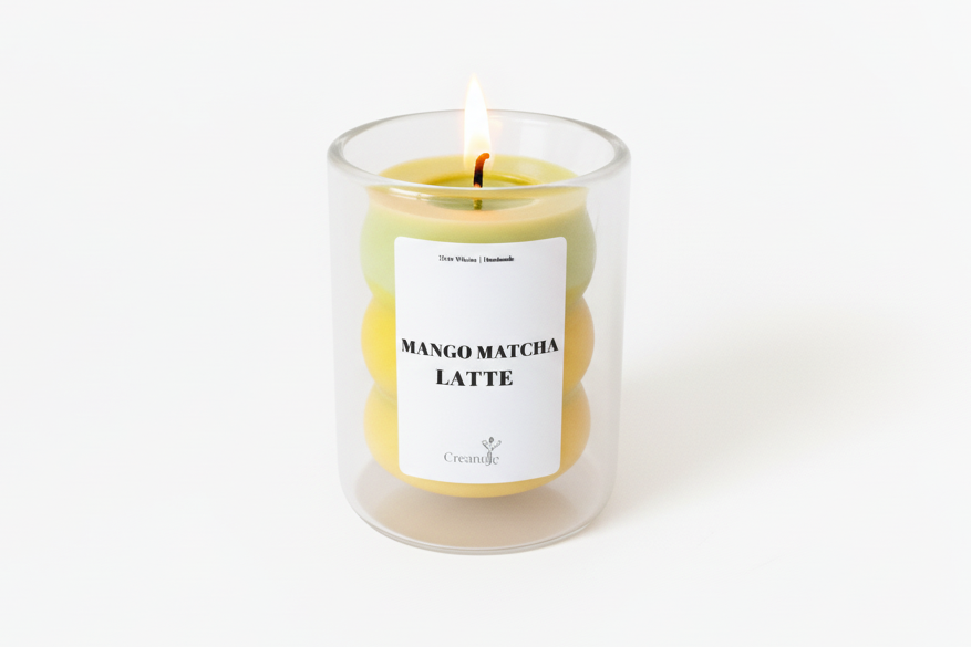 Mango Matcha Latte - brennend weiß