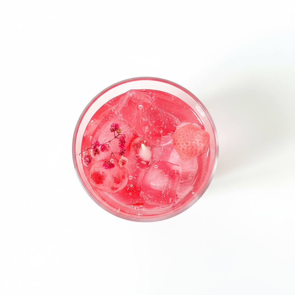 Strawberry Mojito - Draufsicht von oben