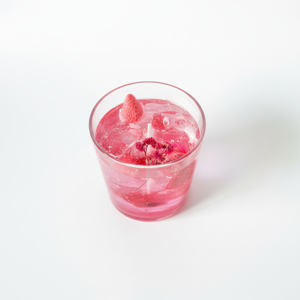 Strawberry Mojito - weißer Hintergrund Close-up