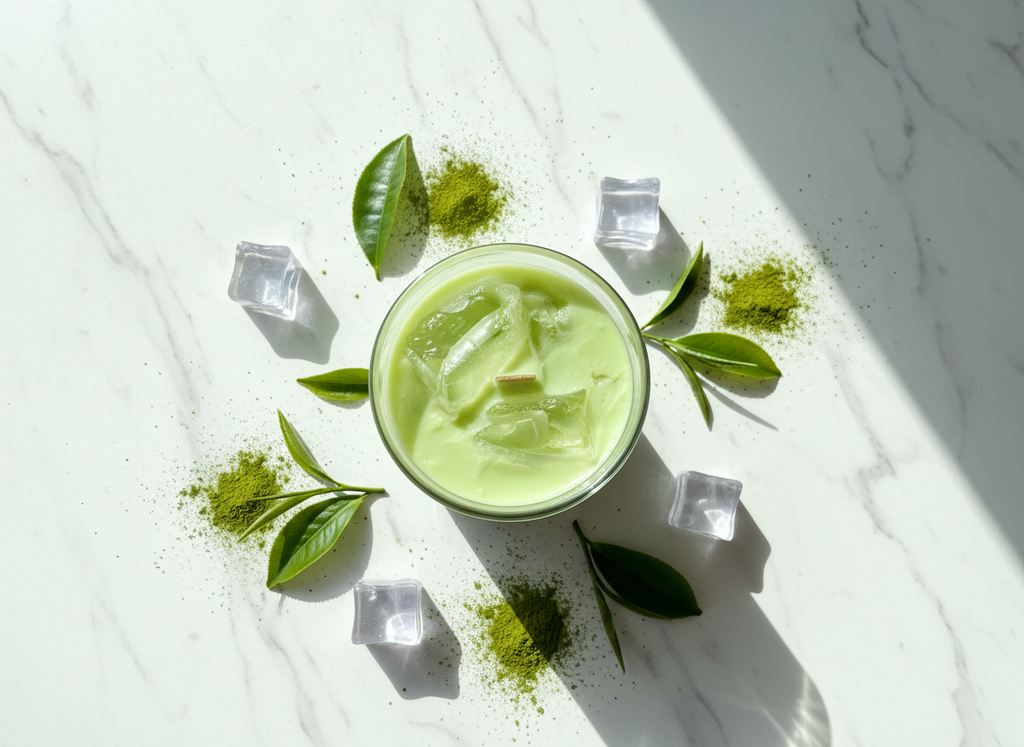 Top-Down Matcha Matching Background